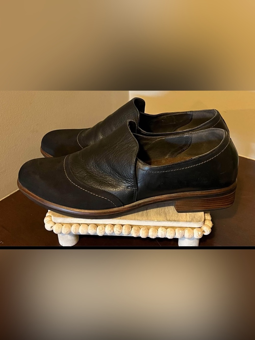 Women’s NAOT Black Leather Shoes Size 41